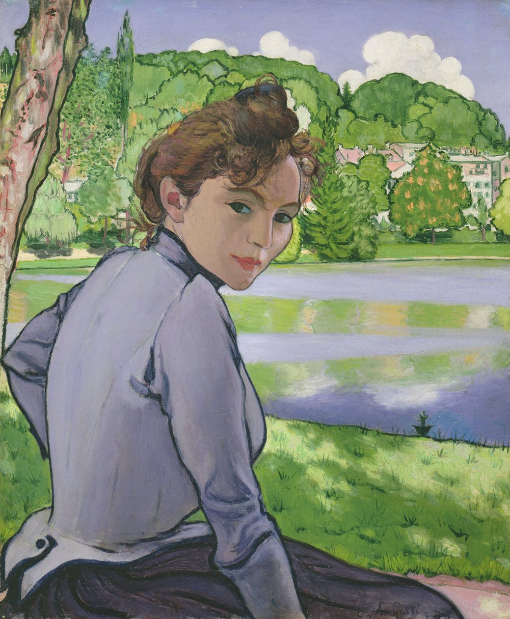 Woman Beside a Lake, 1889 by Louis Anquetin