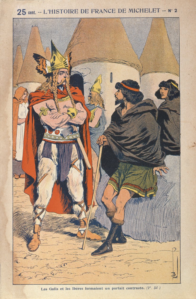 The Gauls and the Iberians, Illustration from Histoire de France by Jules Michelet (1798-1874) c.1900 by Louis Charles Bombled