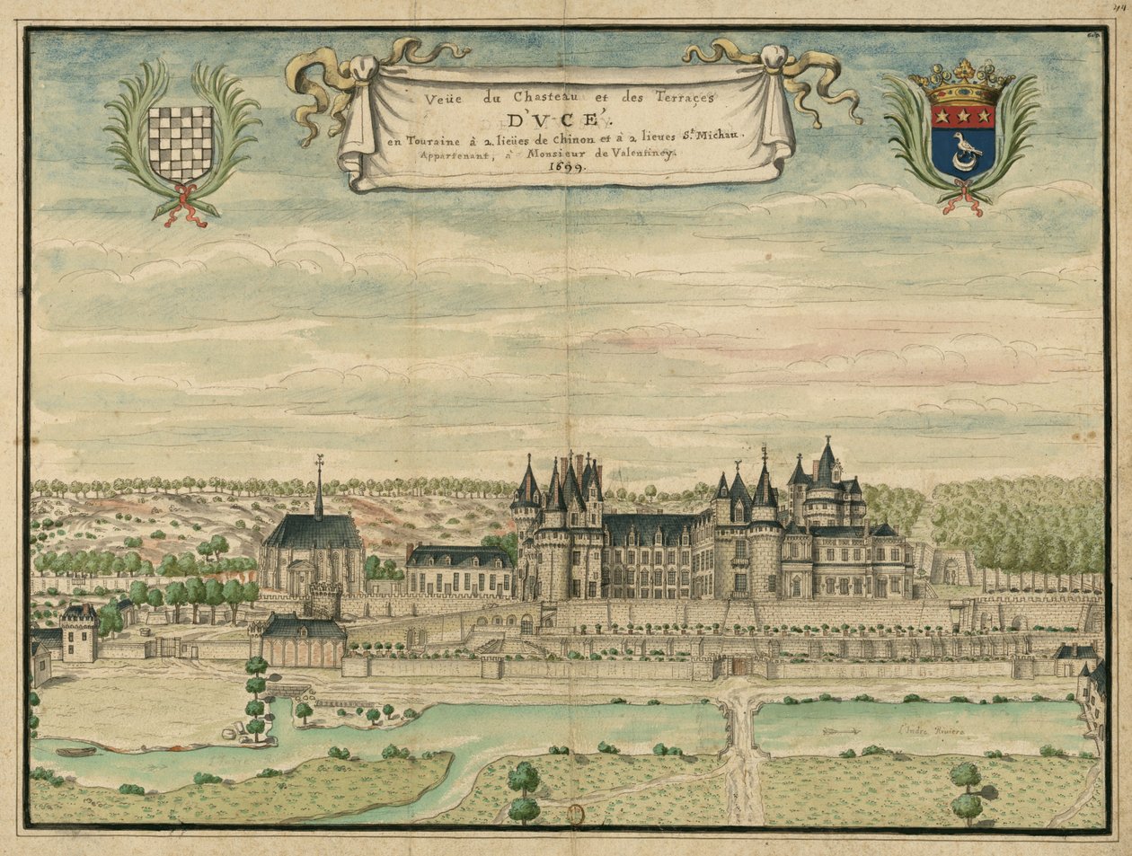 Colored Drawing of the Château d