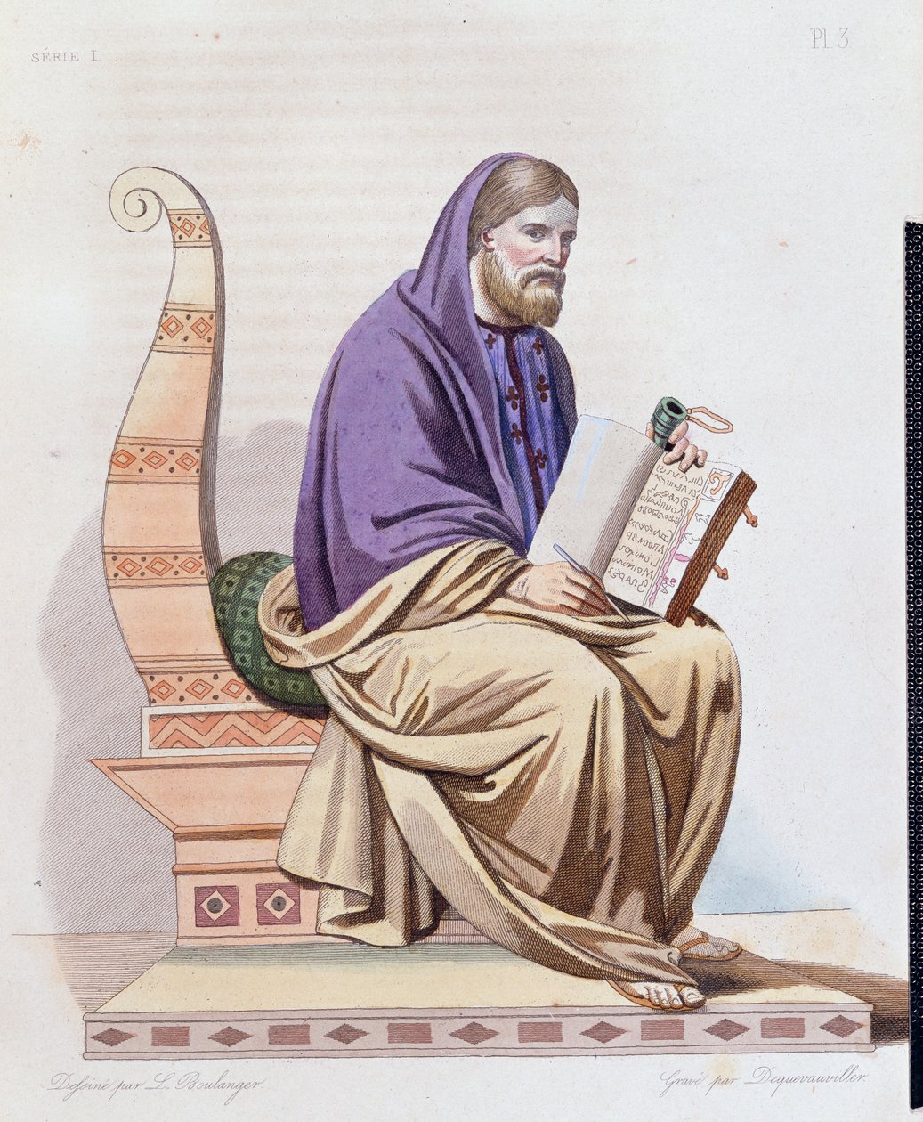 Portrait of St. Gregory of Tours, illustration from 