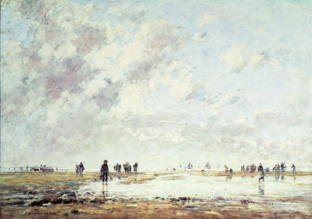 Low Tide at Etaples by Eugene Louis Boudin
