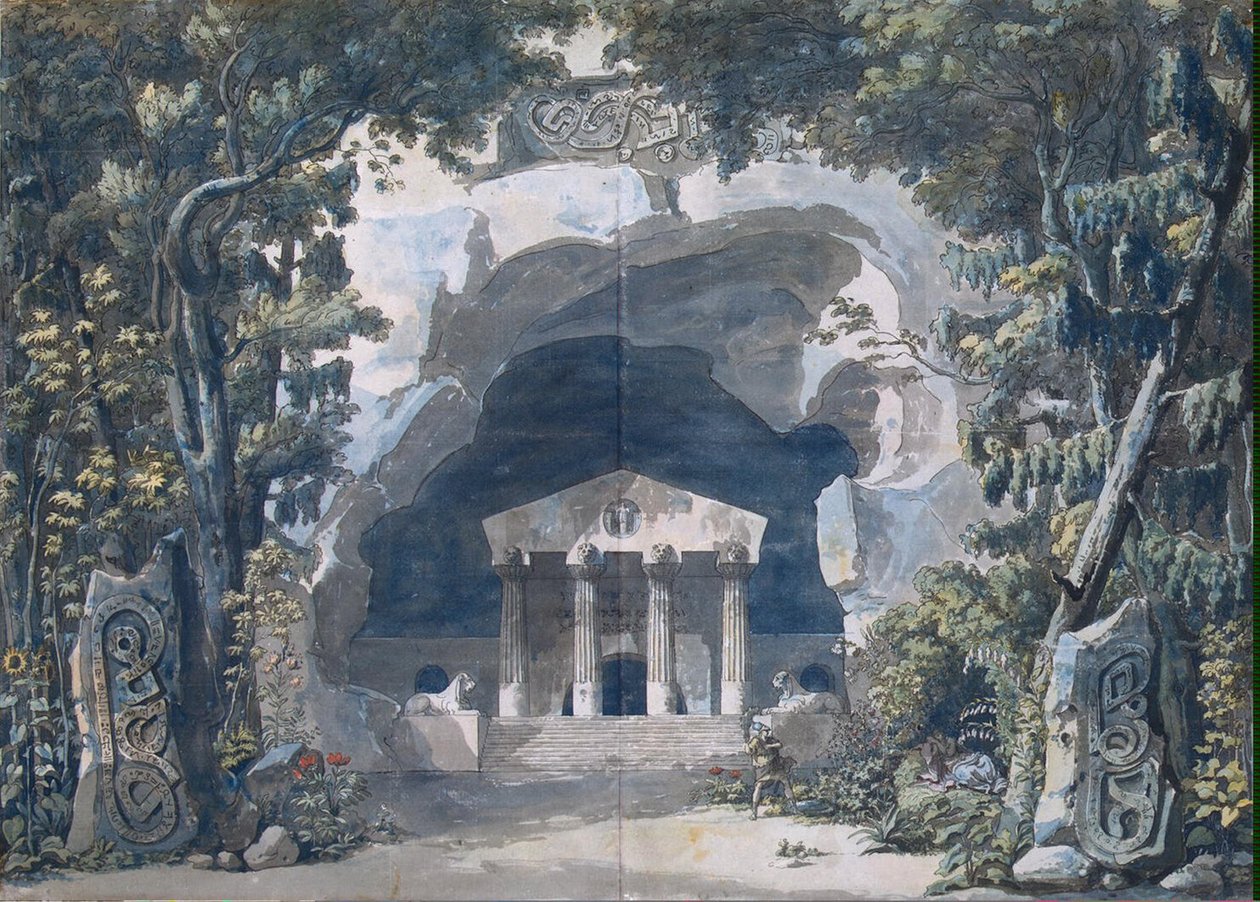 Scenery Sketch for the Opera 