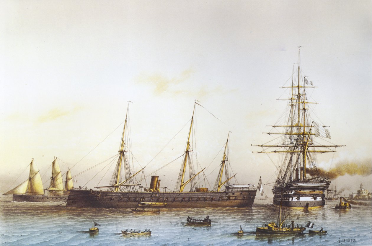 The Gloire and the Donawerth by Louis Le Breton