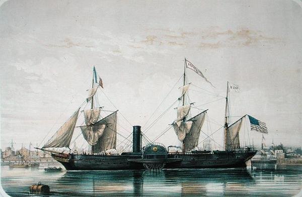 The S.S. Franklin in the Florida Basin at Le Havre by Louis Le Breton