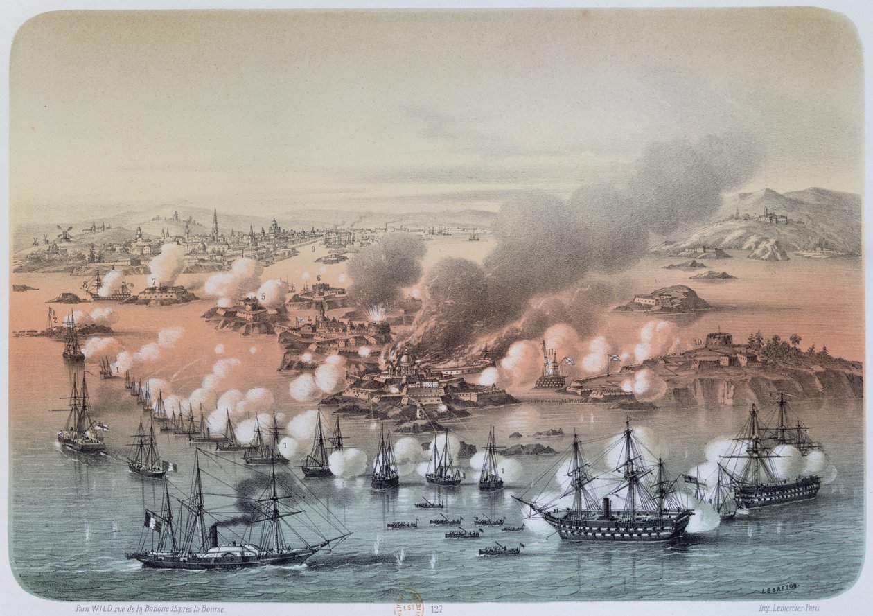 The Bombardment of Sveaborg, 5th August 1855, 1856 by Louis Le Breton