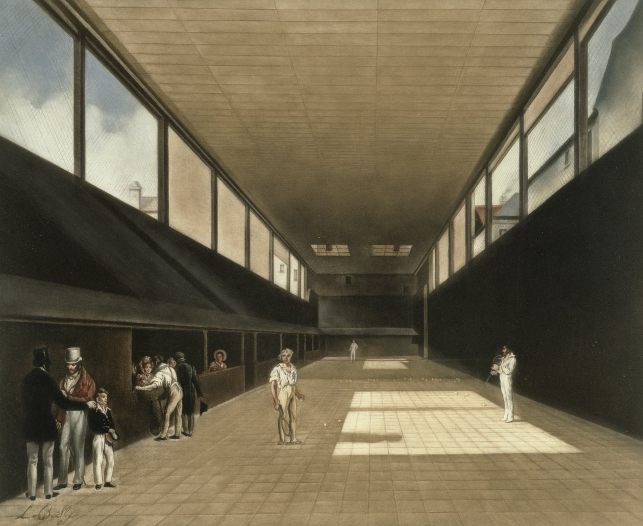The Tennis Court at Versailles, engraved by Lawrence Josset, pub. 1976 by Louis Leopold Boilly