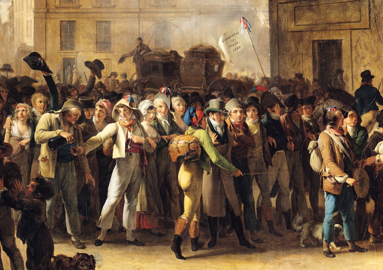 The Conscripts of 1807 Marching Past the Gate of Saint-Denis (detail) by Louis Leopold Boilly