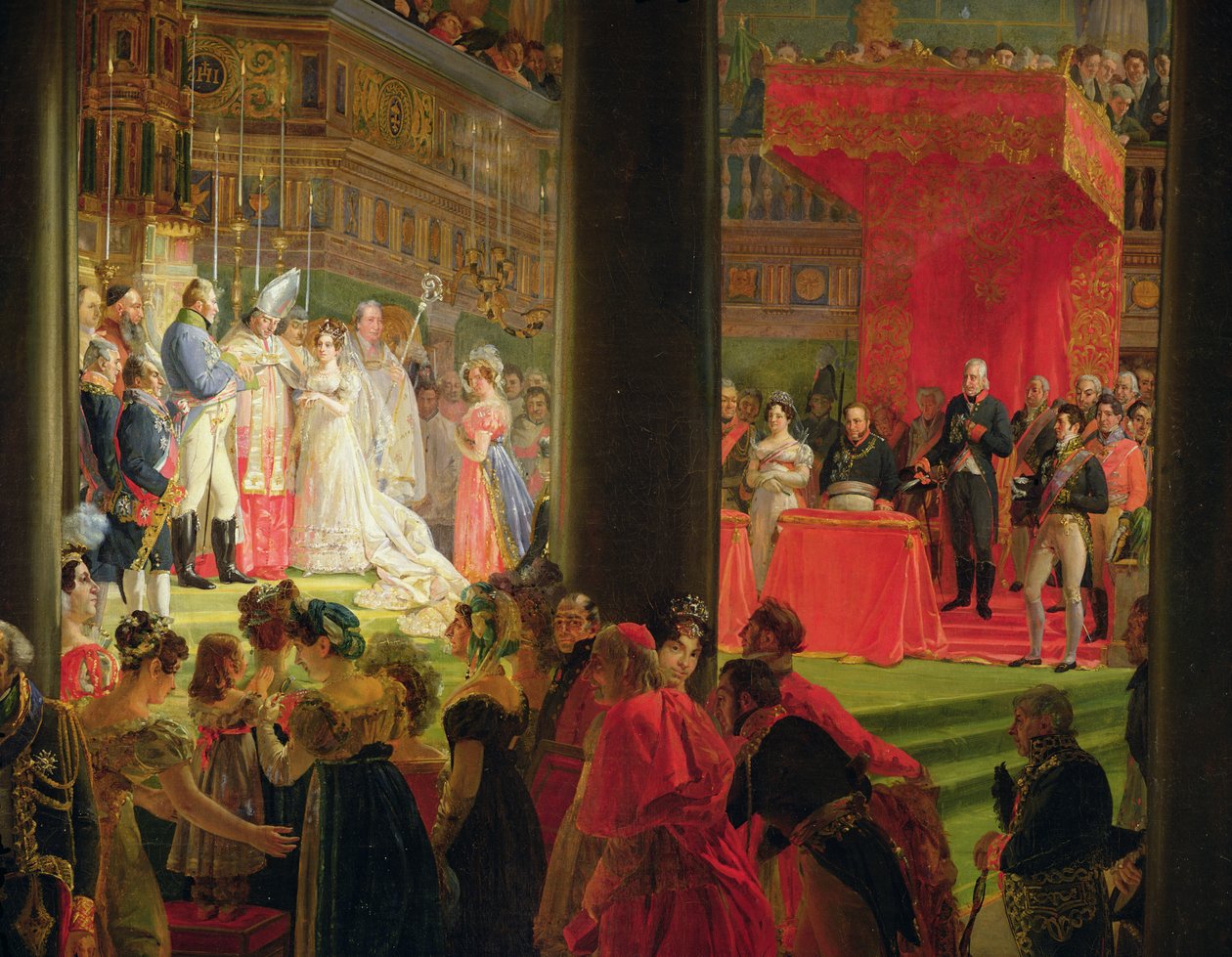 The Marriage of Marie-Caroline de Bourbon, Princess of the Two Sicilies and Charles-Ferdinand de France, Duke of Berry on June 17, 1816 by Louis Nicolas Lemasle