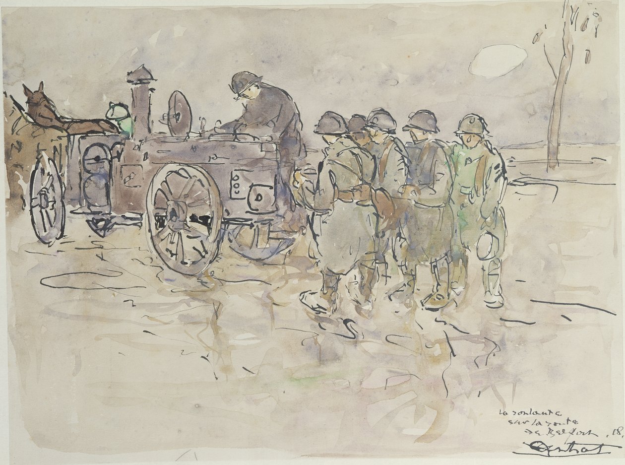 Field Kitchen on the Road to Belfort by Louis Robert Antral