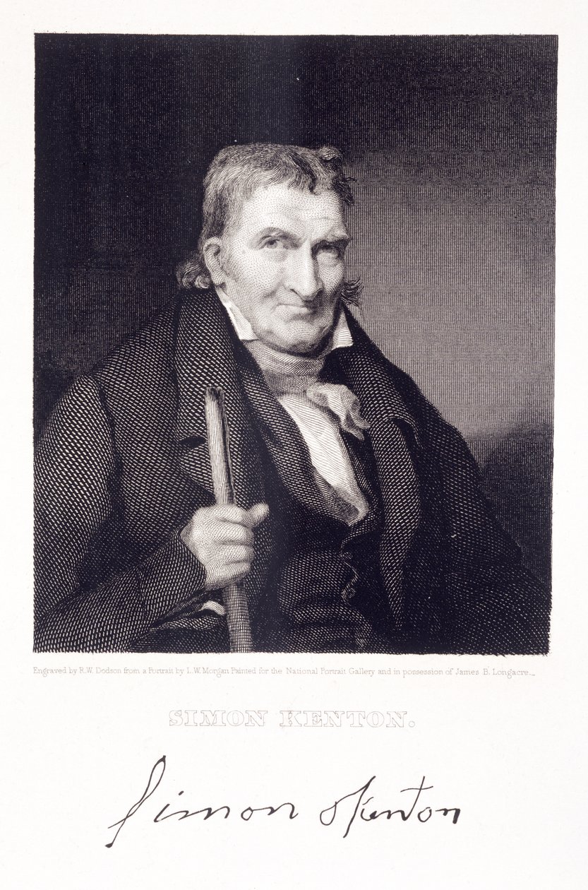 Simon Kenton, Engraved by Richard W. Dodson by Louis W. Morgan
