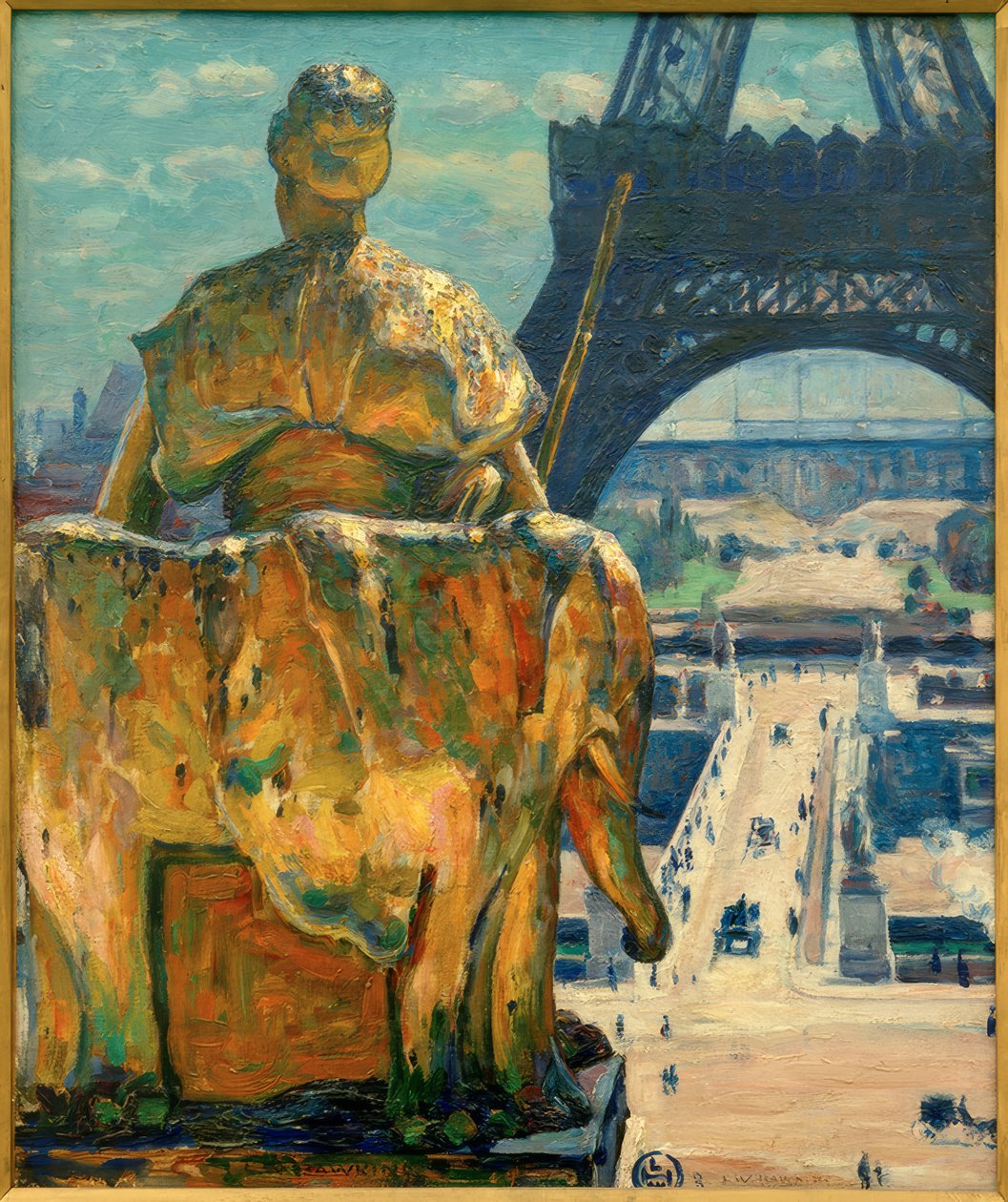 The Eiffel Tower, View from the Trocadero by Louis Welden Hawkins
