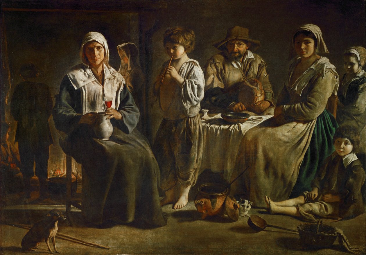 Peasant Family in an Interior by Louis (attr. to) Le Nain