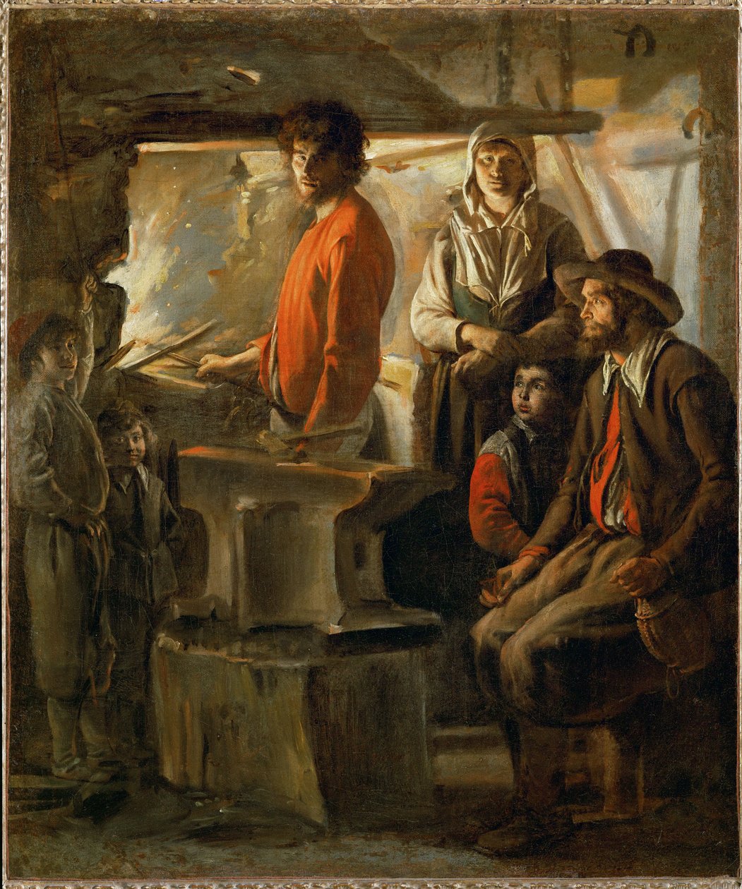 The Forge by Louis (attr. to) Le Nain