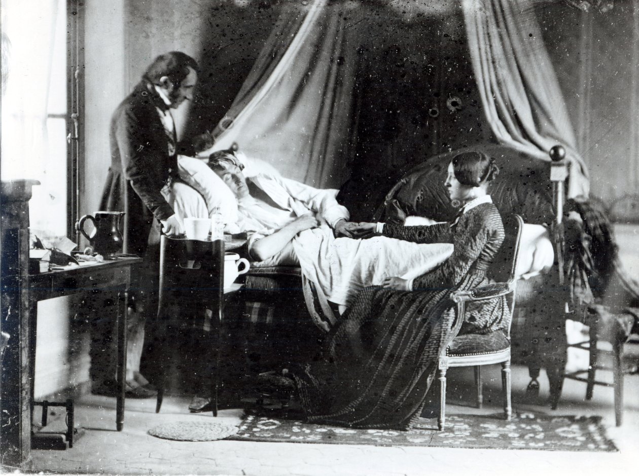The Visit of the Doctor to the Patient, c.1840-50 by Louis Adolphe Humbert de Mollard