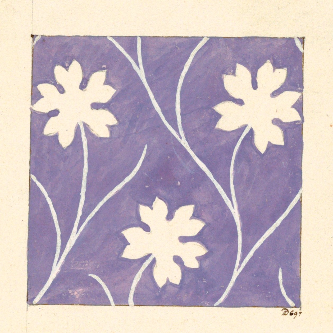 Floral Design for Printed Textile by Louis Albert DuBois