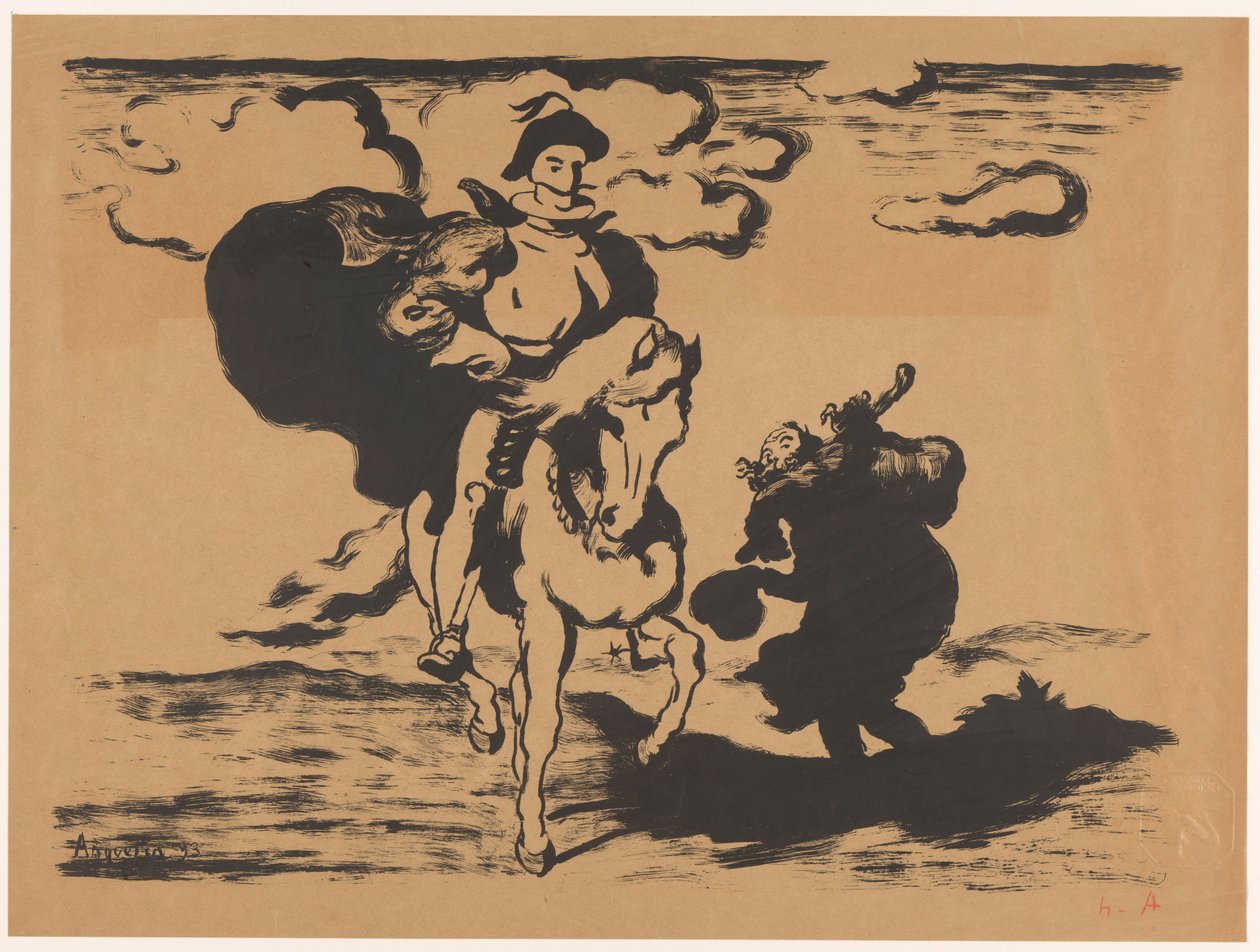 Rider and Beggar by Louis Anquetin