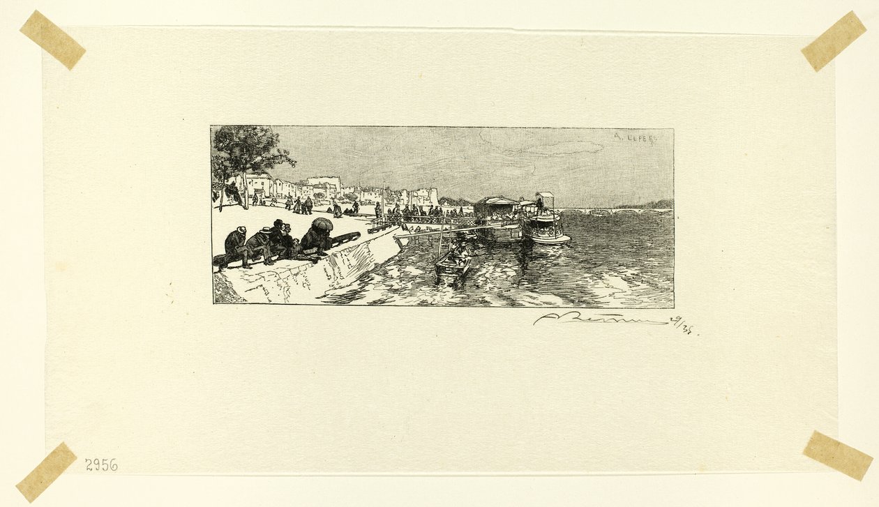 Bercy Wharf, plate two from Along the Seine and the Boulevards by Louis Auguste Lepère