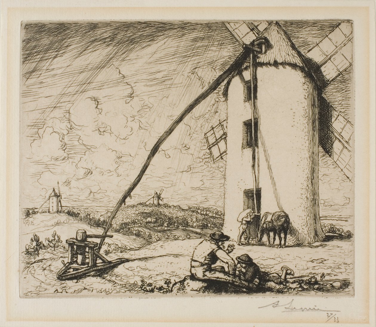 The Mill of Chapels by Louis Auguste Lepère