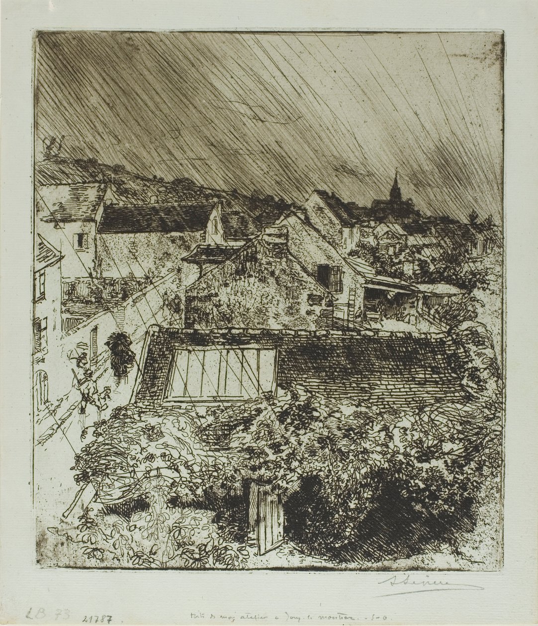 My Studio at Jouy-le-Moutier by Louis Auguste Lepère