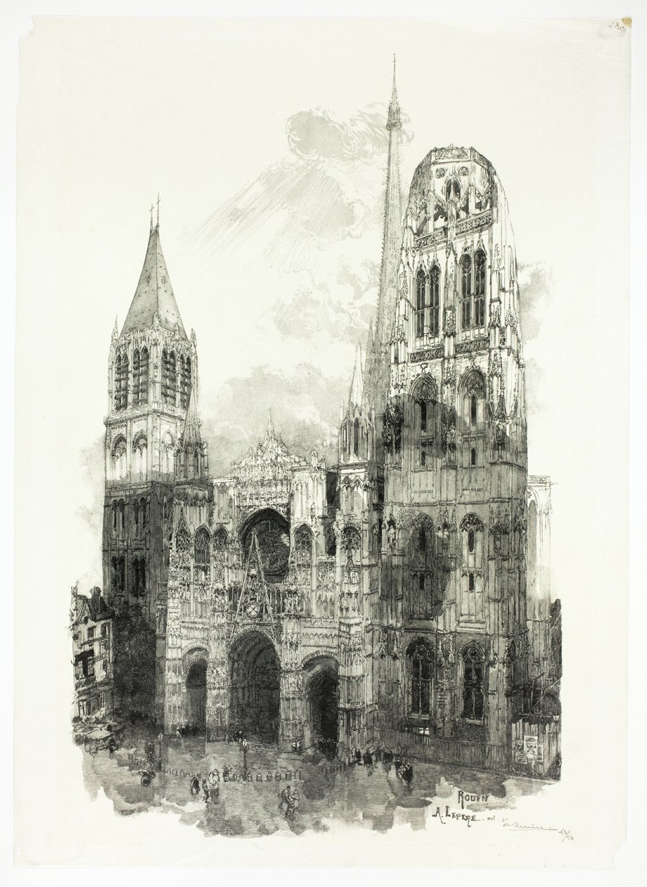 Rouen Cathedral by Louis Auguste Lepère