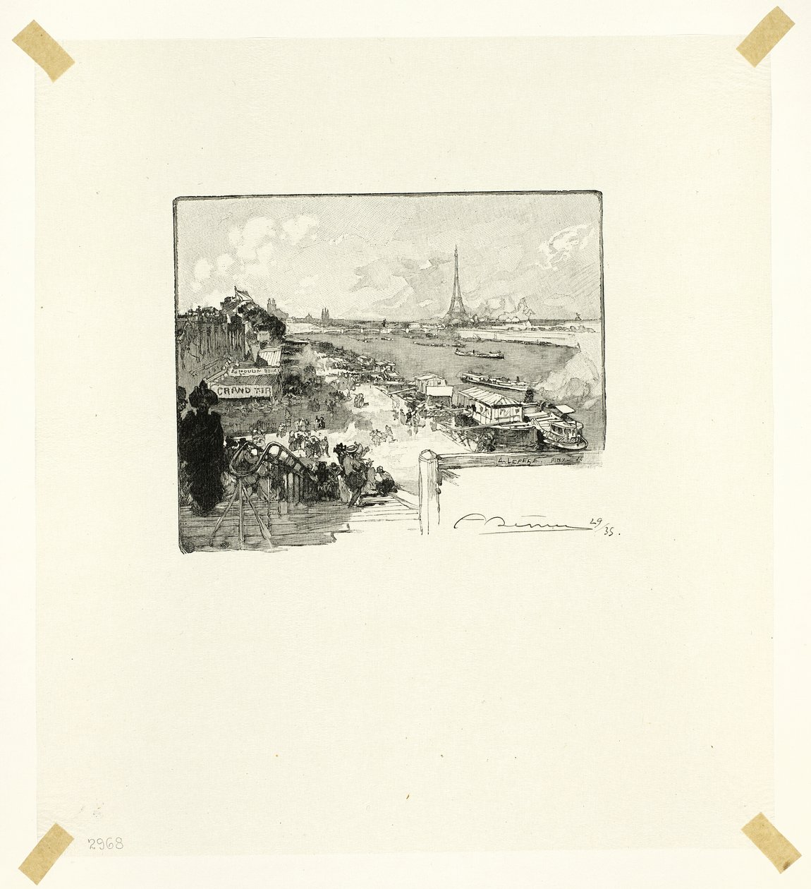 The Dawn, plate fourteen from Along the Seine and the Boulevards by Louis Auguste Lepère