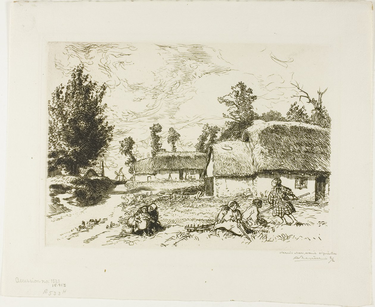 Two Cottages by Louis Auguste Lepère