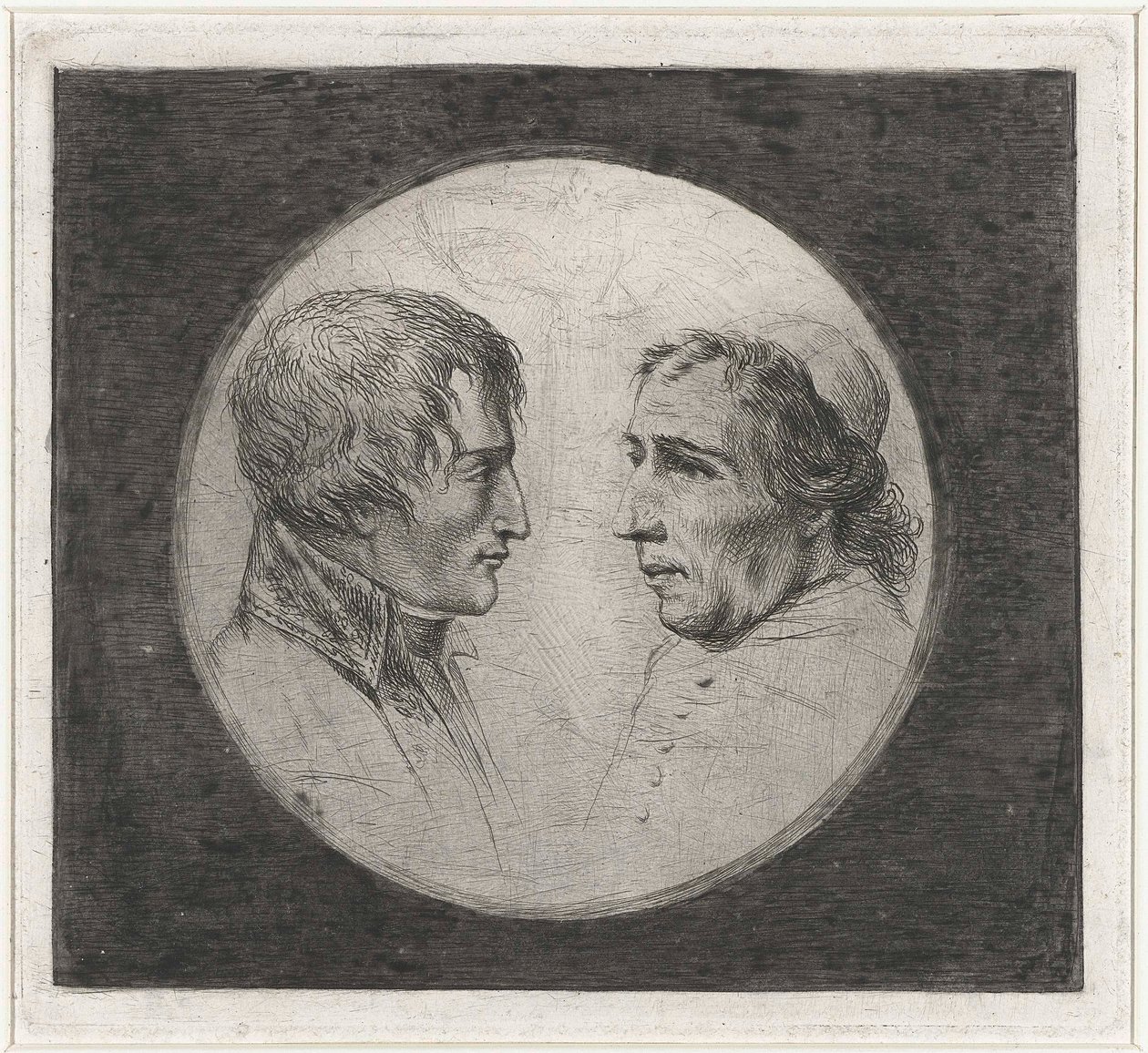 Double Portrait of Napoleon and Pope Pius VII (ca1805) by Louis Bernard Coclers