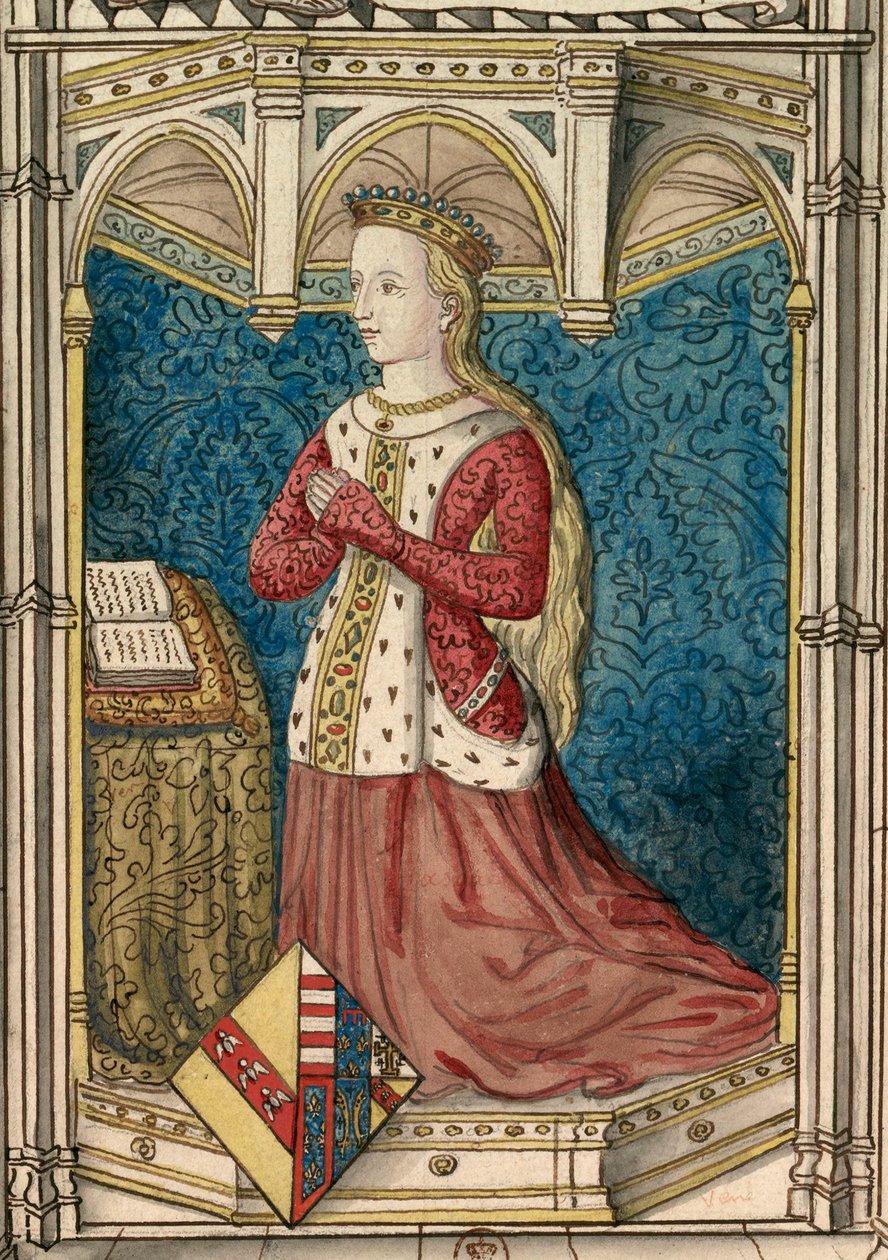 Stained Glass Design of Yolande of Anjou at the Cordeliers of Angers (detail) by Louis Boudan