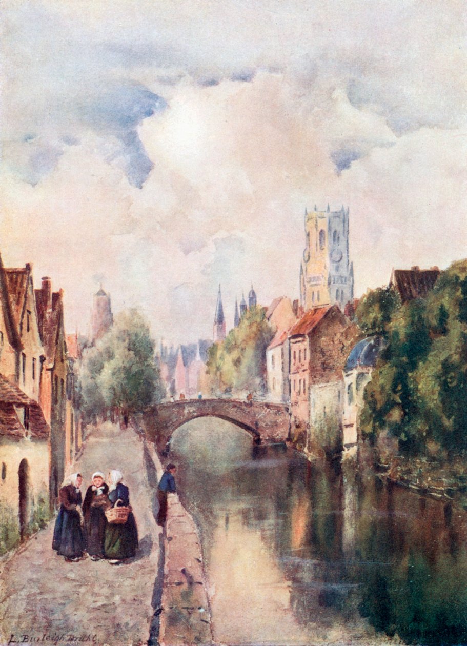 The Quay Vert, Bruges by Louis Burleigh-Bruhl
