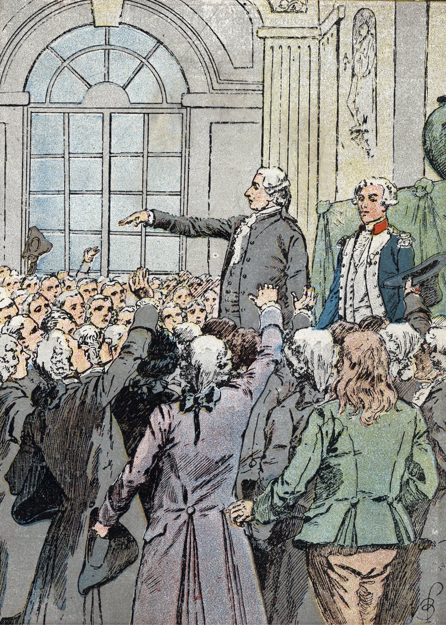 French Revolution: Jean Sylvain Bailly Elected Mayor of Paris on 15th July 1789 by Louis Charles Bombled