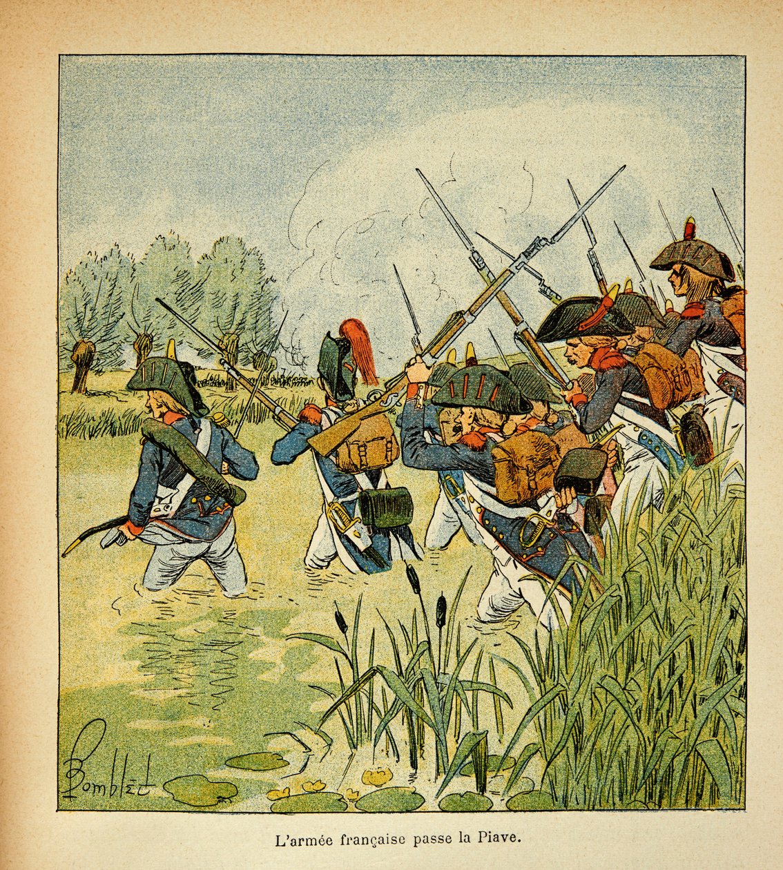 The French Armee passes the Piave during the Italian Campaign by Louis Charles Bombled