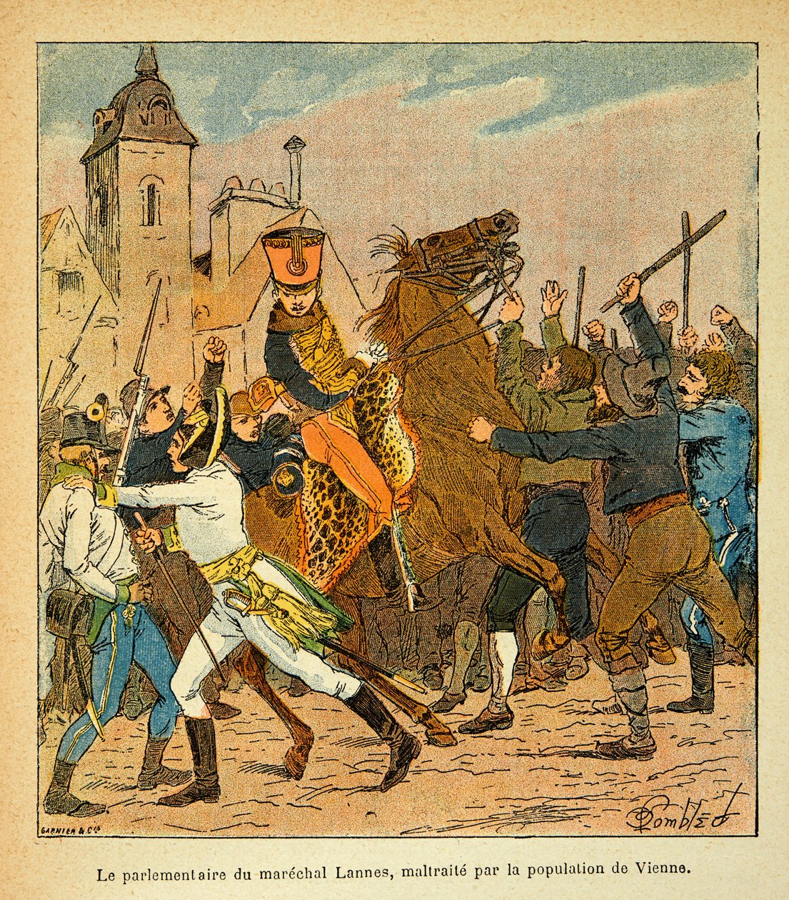 The Parliamentarian of Marshal Lannes Mistreated by the Population of Vienna by Louis Charles Bombled