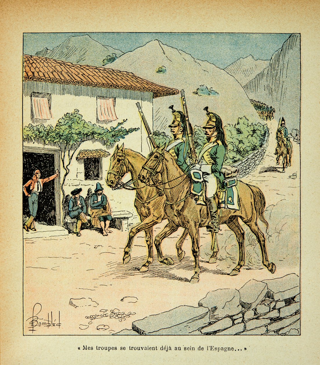 French Troops During the Spanish War by Louis Charles Bombled