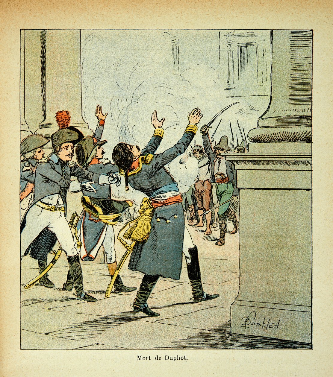 Assassination of General Leonard Duphot in Rome in 1797 by Louis Charles Bombled