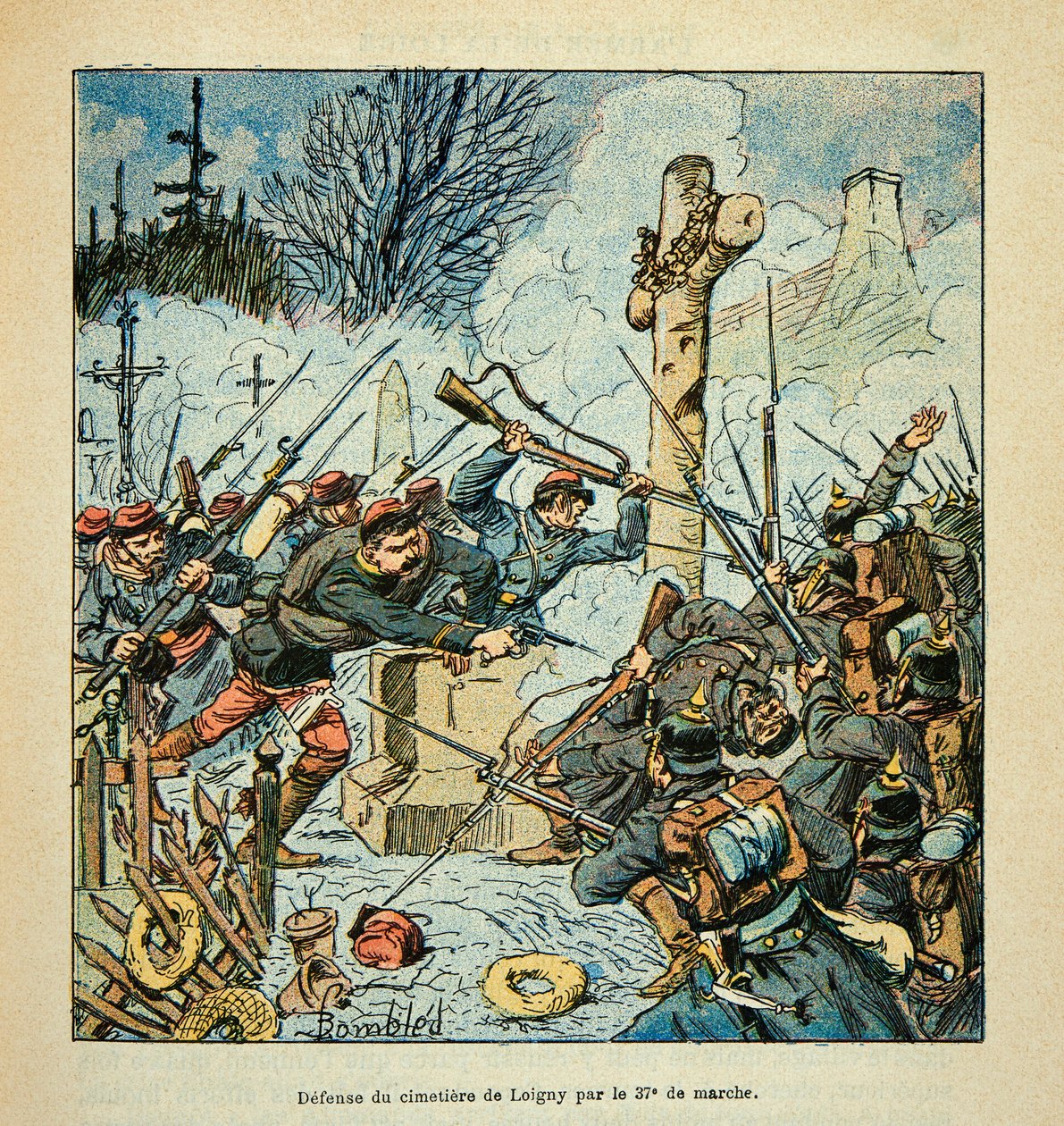 Battle of Loigny on December 2 by Louis Charles Bombled
