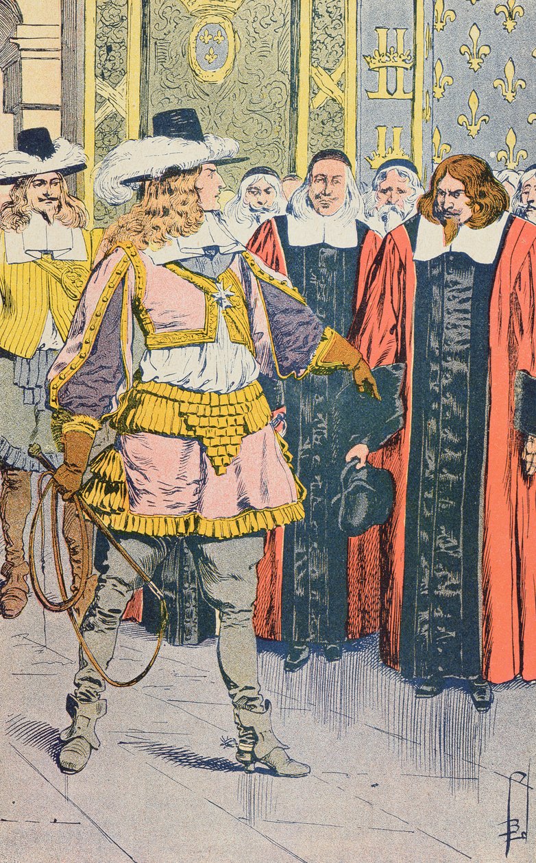 Louis XIV Visiting the French Parliament, Illustration from 