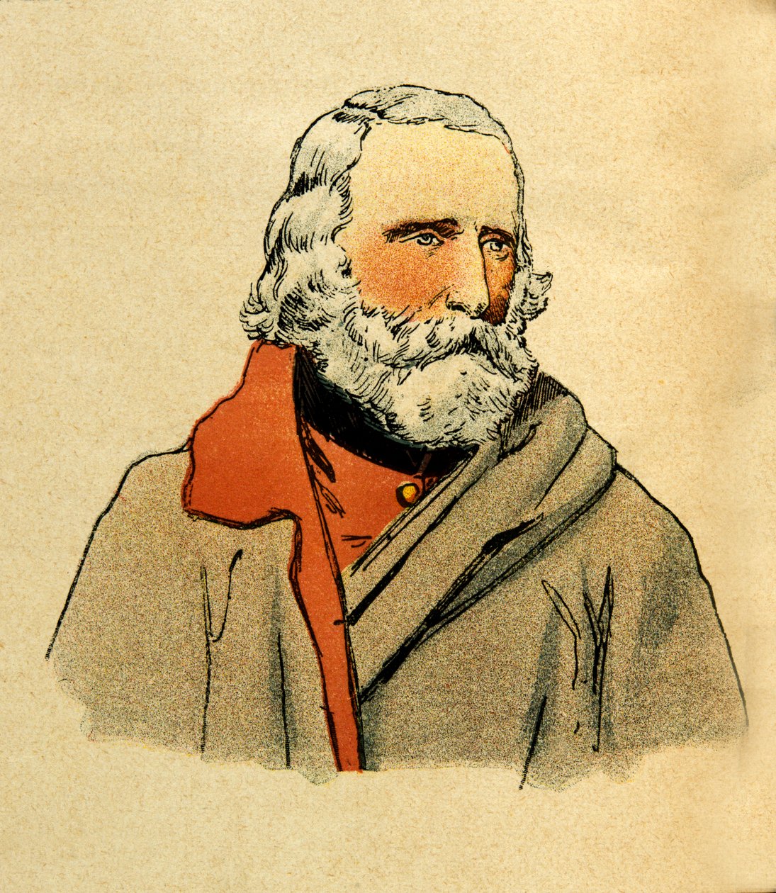 The Eastern Army: Portrait of Giuseppe Garibaldi by Louis Charles Bombled