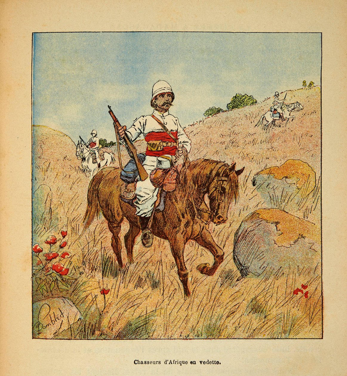 Hunter of Africa in Scout in Madagascar in 1895 by Louis Charles Bombled