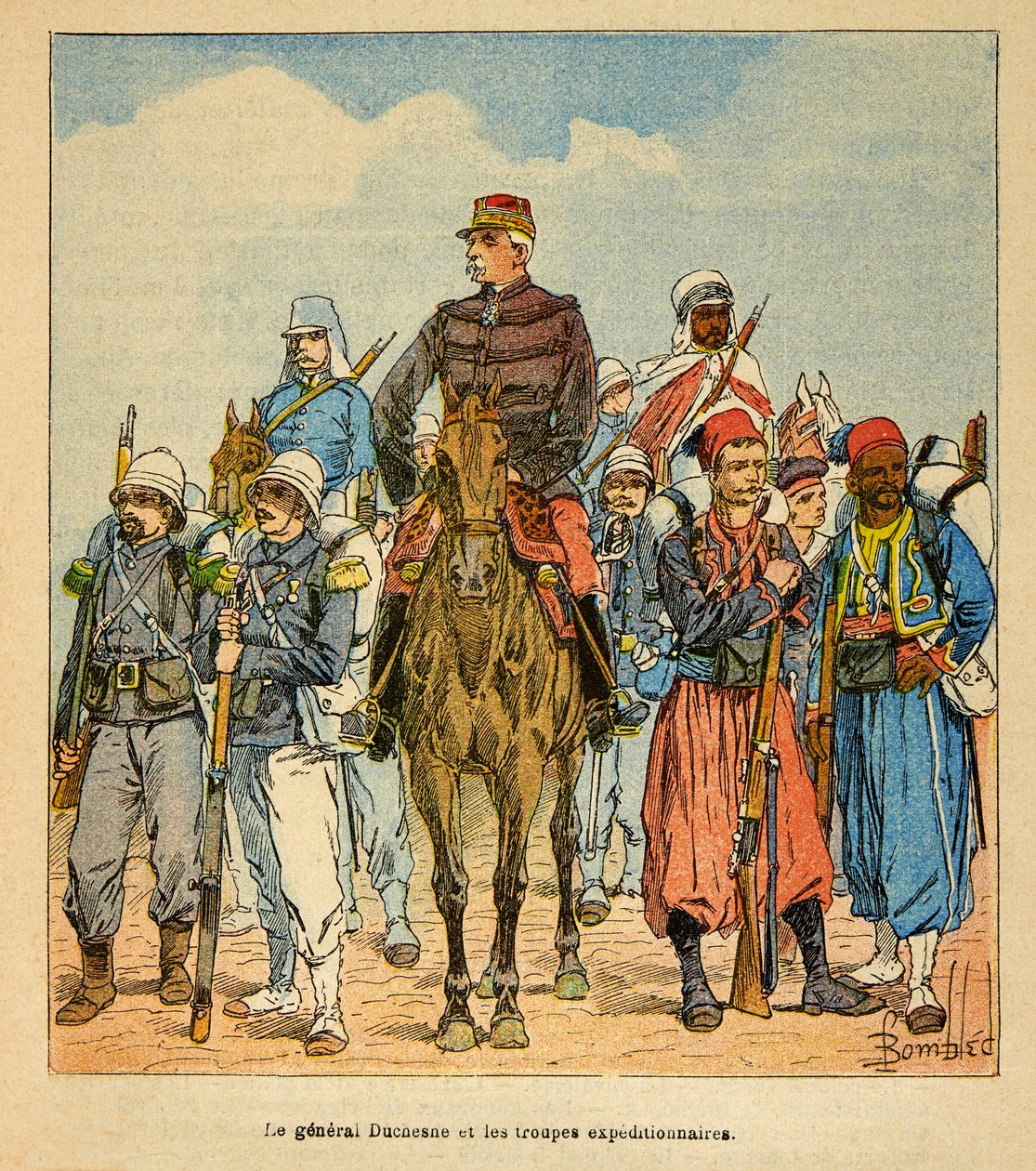 General Duchesne with the Expeditionary Troops of Madagascar by Louis Charles Bombled