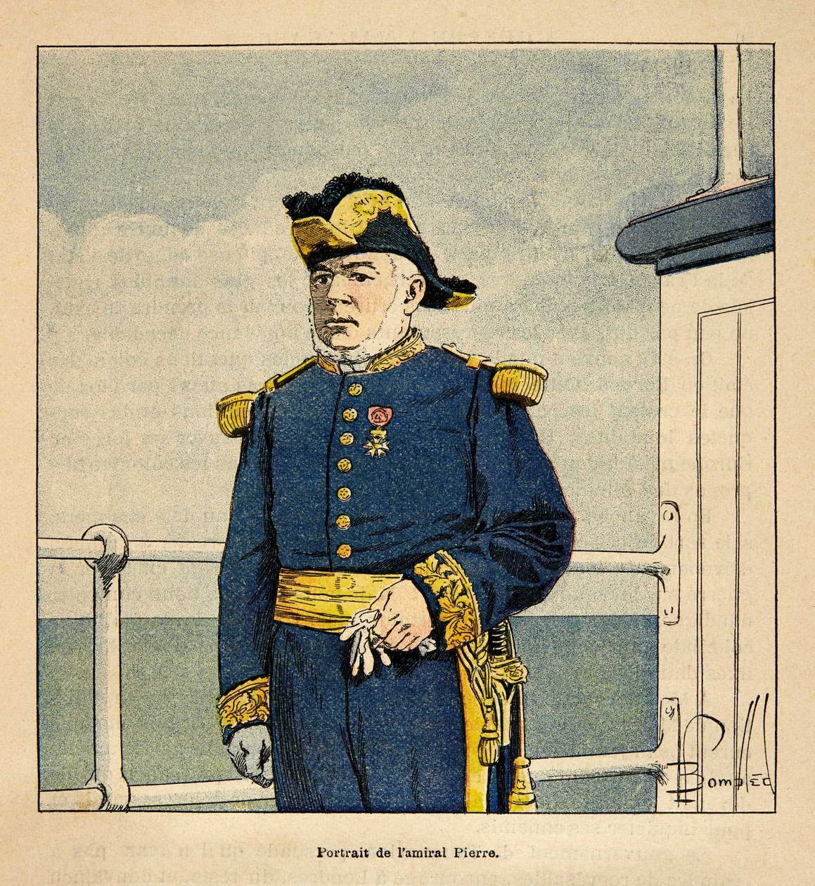 The War in Madagascar: Portrait of Admiral Pierre (1827-1883) by Louis Charles Bombled