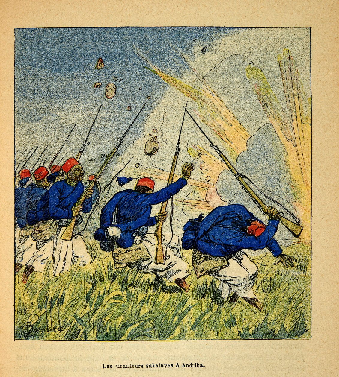 The Sakalave Tirailleurs During the Fighting in Andriba in 1895 by Louis Charles Bombled