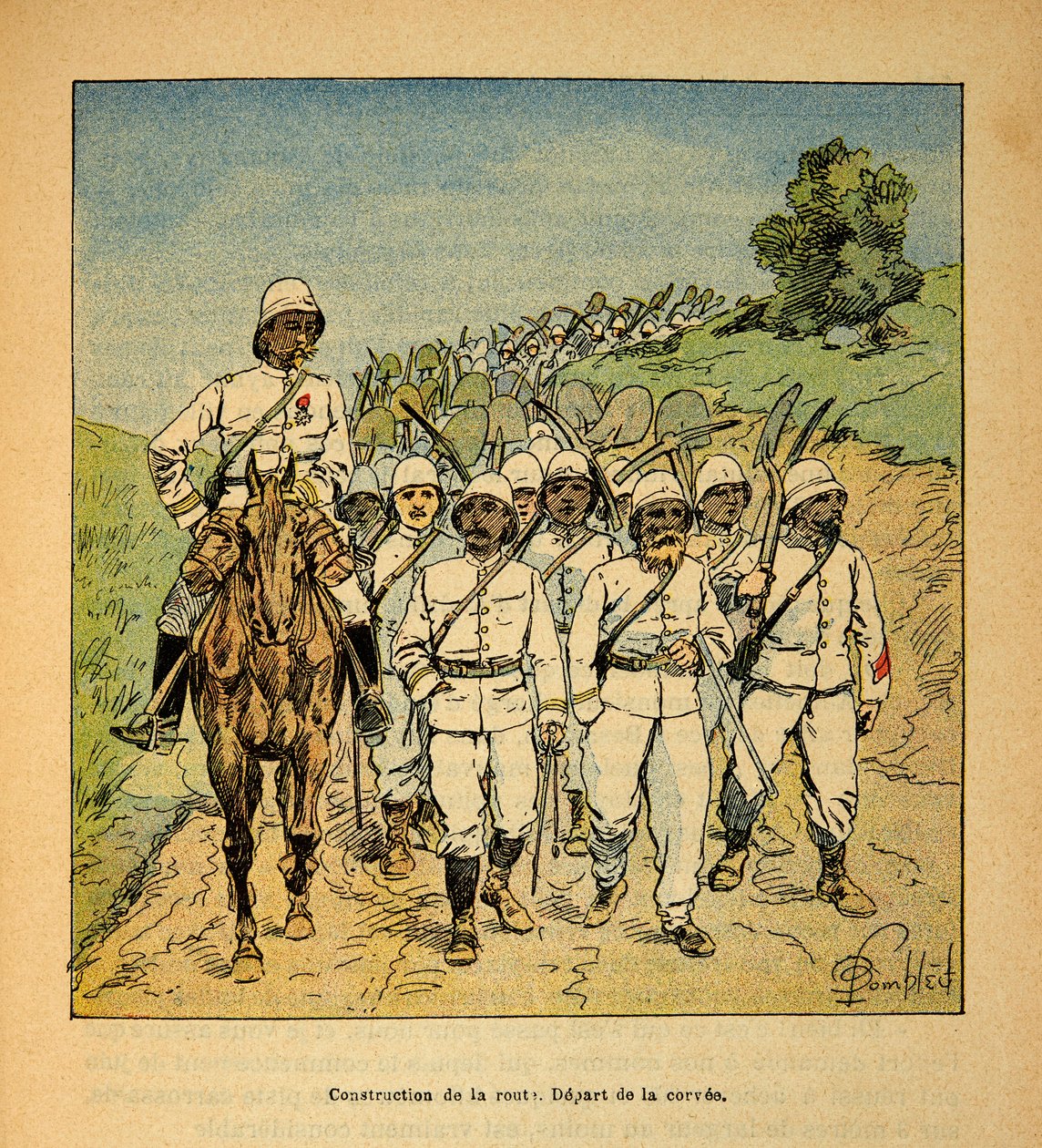 The War in Madagascar: Construction of a Road in Madagascar, Beginning of the Corvee by Louis Charles Bombled