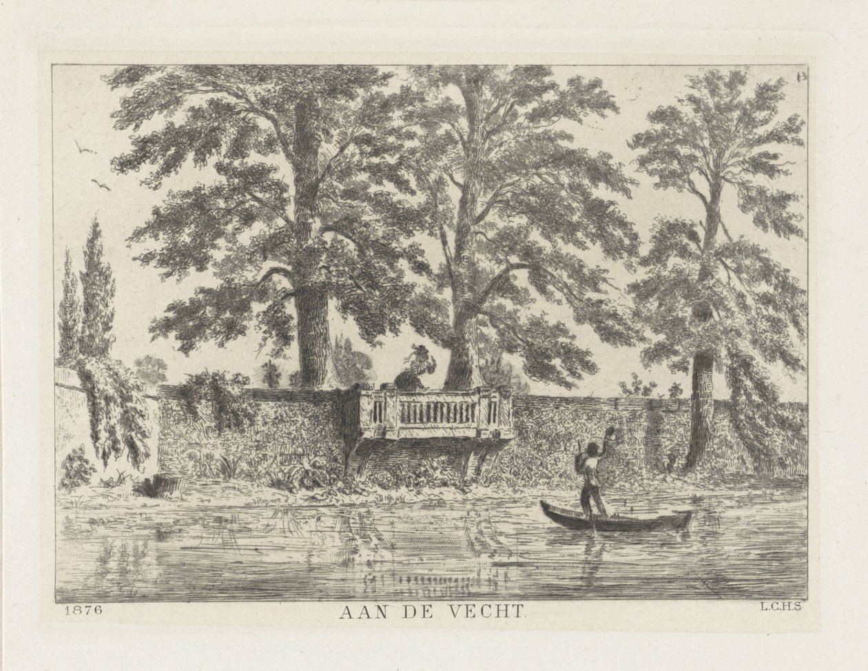 Conversation over the Garden Wall (Aan de Vecht) by Louis Charles Hora Siccama