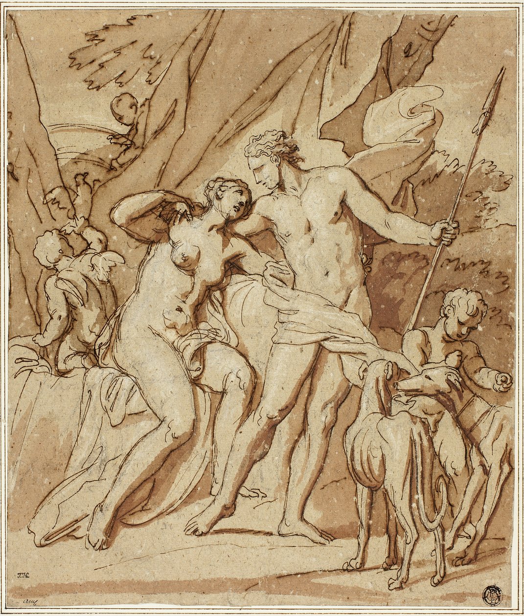 Venus and Adonis by Louis Cheron