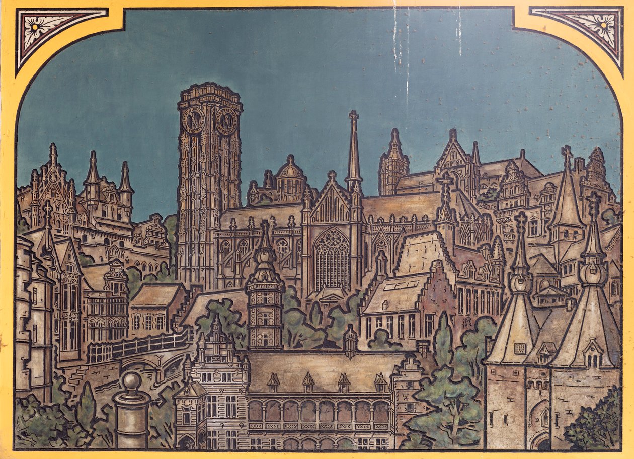 Railway Station Building, Interior, 1912, The Entrance Hall by Louis Cloquet