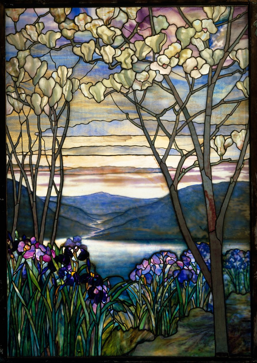 Magnolias and Irises by Louis Comfort Tiffany