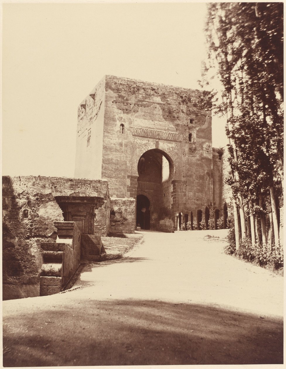 Grenade, Alhambra, Entrance Gate of the Fortress, 1860 by Louis de Clercq