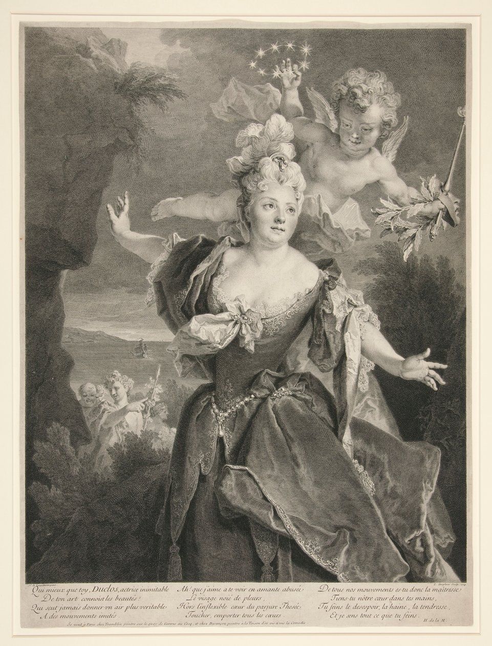 Portrait of Marie Anne de Chateauneuf (called Duclos) by Louis Desplaces