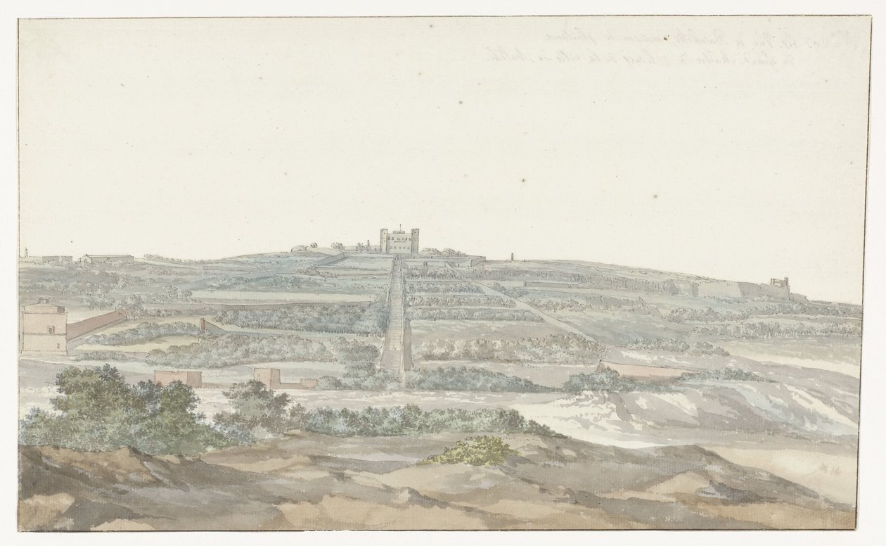 View of Vedala Palace of the Grand Master, Located in the Boschetto on Malta by Louis Ducros