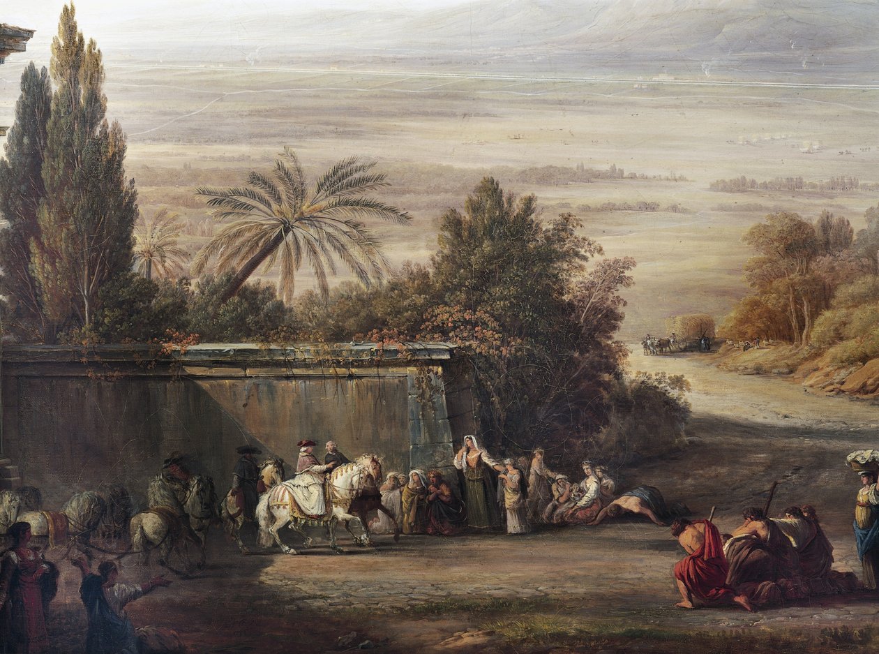 Pius VI visiting the Pontine Marshes by Louis Ducros